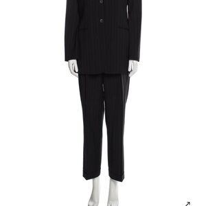 Dolce & Gabbana Elegant Black Striped Women's Suit Vintage US 6 IT 42